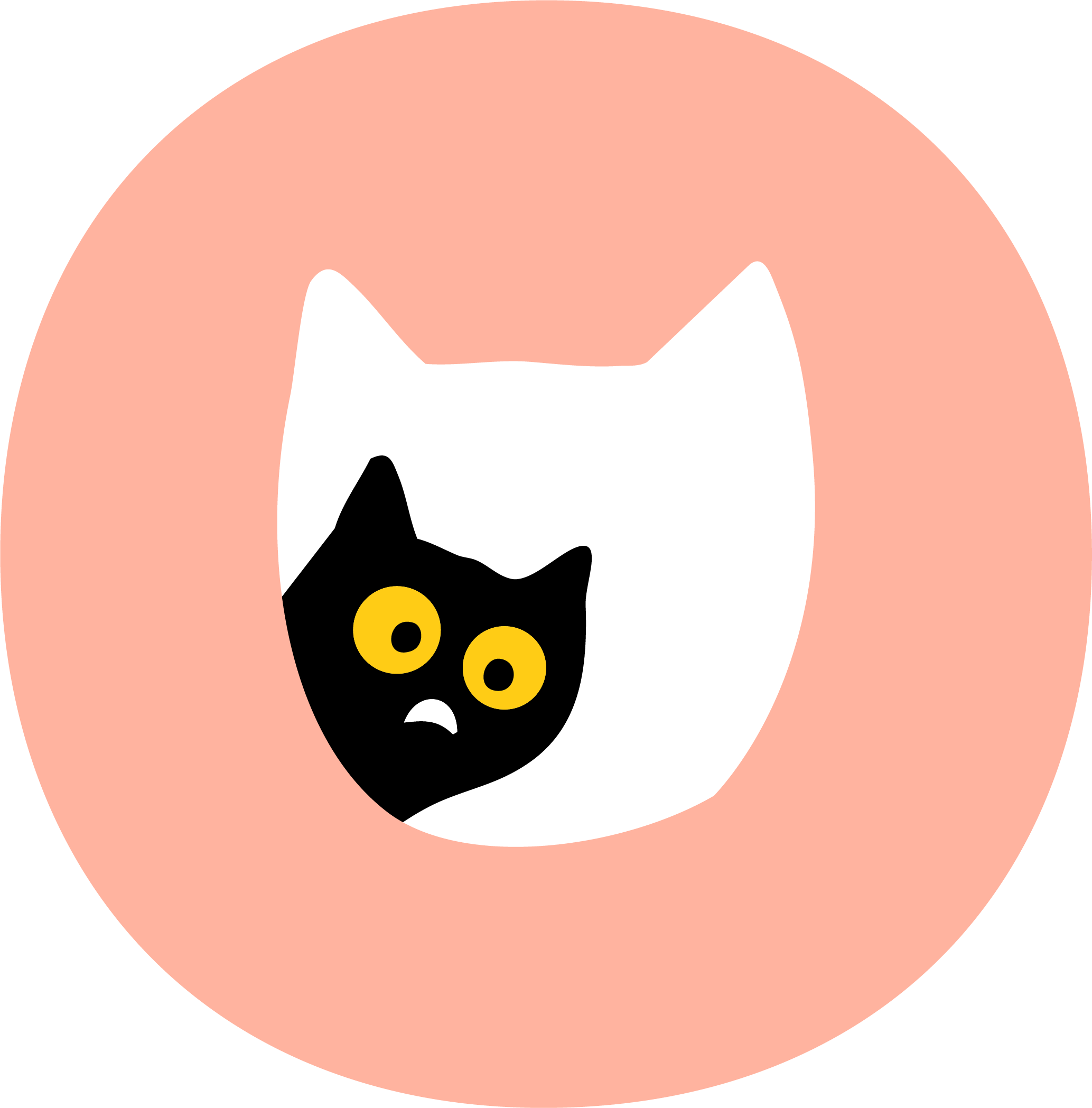 Logo CH'ADORE chat noir design - Arbre à chat premium en bois unique artisanat français personnalisable